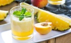 Pineapple with peach smoothie.