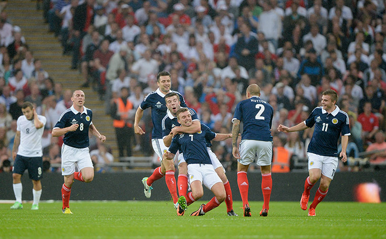 England v Scotland: James Morrison celebrates