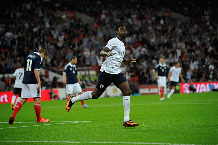 England v Scotland: Danny Welbeck celebrates