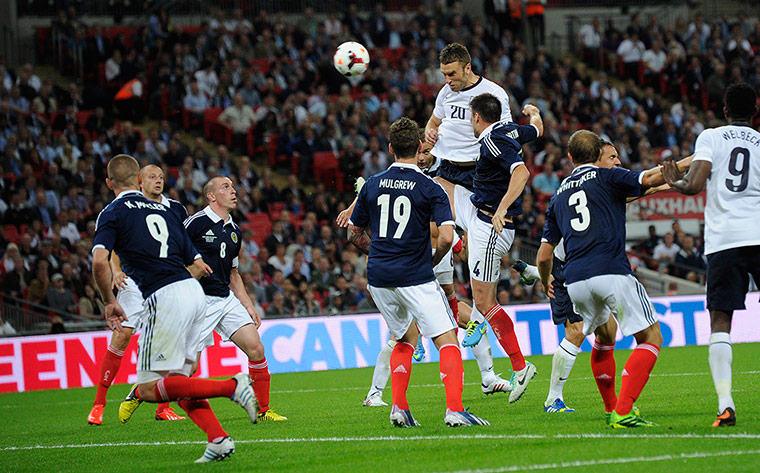 England v Scotland: Ricky Lambert scores