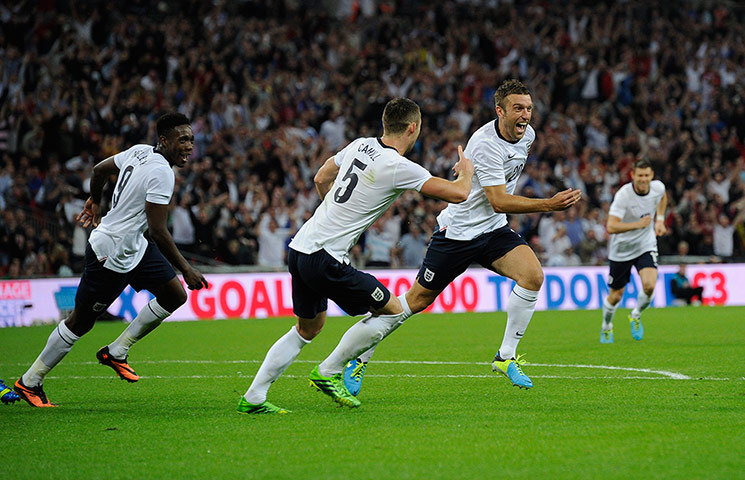England v Scotland: Ricky Lambert celebrates