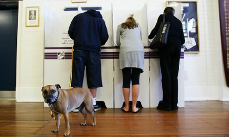 Voters go to the polls to vote in 2010.
