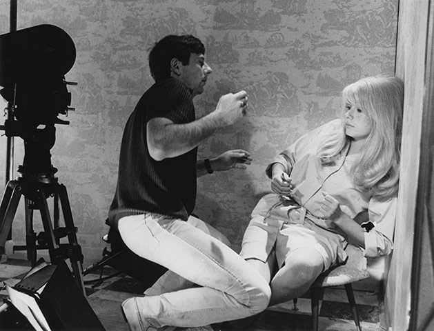 Polanski: Roman Polanski working with Catherine Deneuve on the set of Repulsion