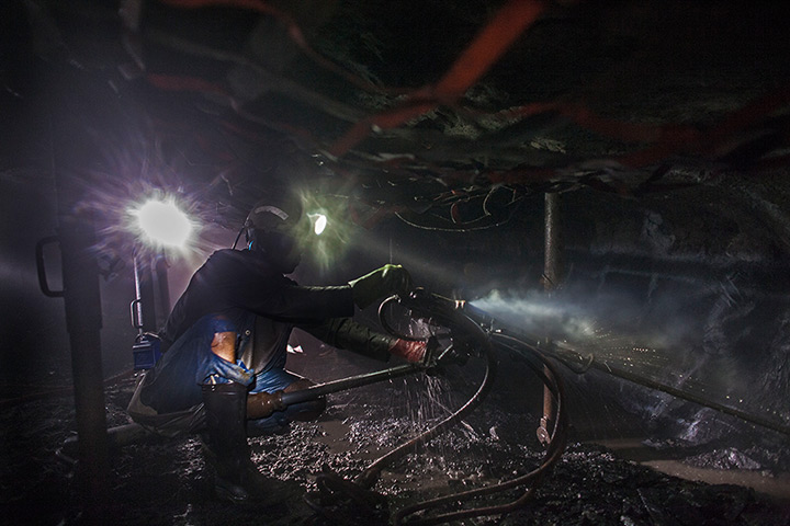 Marikana mine: The miners work in constant cacophony and vibration