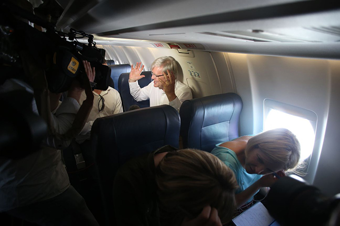 Week with Rudd: Press plane interview