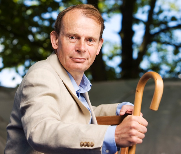 Broadcaster Andrew Marr poses for the Guardian's photographer Murdo Macleod at the Edinburgh international book festival in Scotland. This is the first appearance in public by Marr since he had a stroke in January