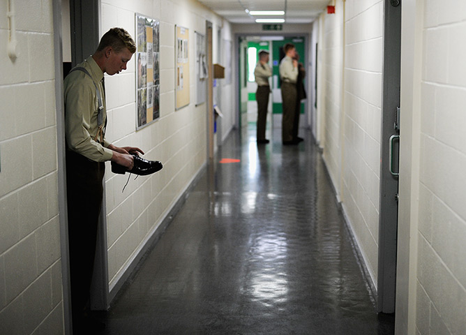 Junior Soldiers: Final preparations to kit before a graduation parade