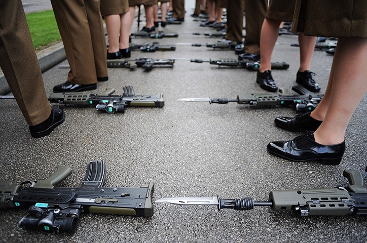 Junior Soldiers: Soldiers wait before a graduation parade