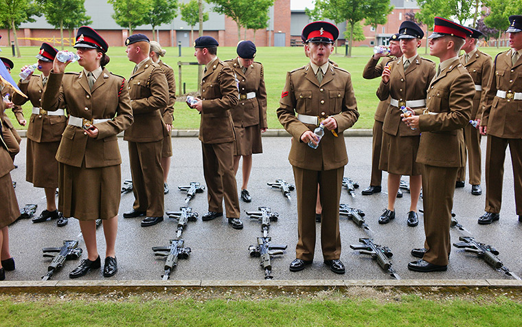 Junior Soldiers: Waiting for the graduation parade