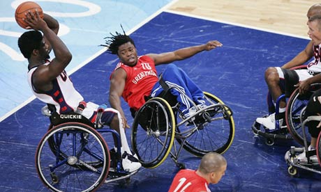 Adepitan playing against the US in the quarter-finals of the 2004 Paralympic Games in Athens.