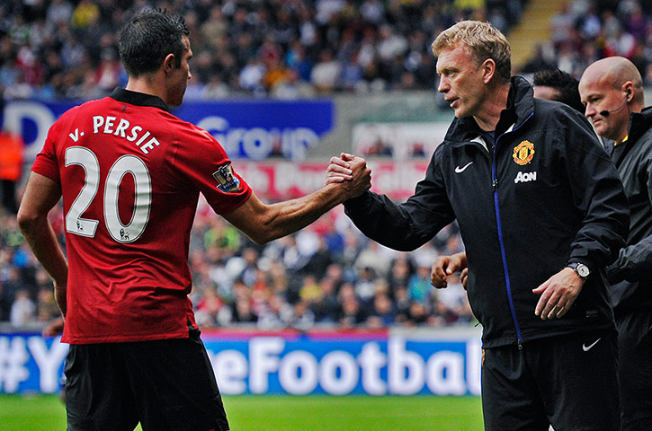 Swansea v United: David Moyes thanks Robin Van Persie