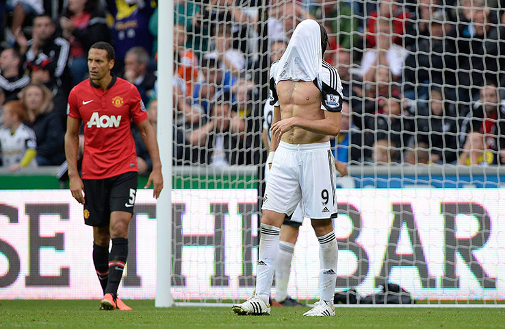 Swansea v United: Michu dejection