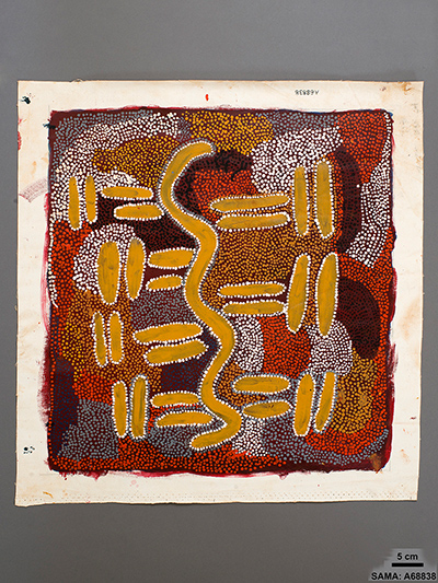 A painting on canvas from Yuendumu