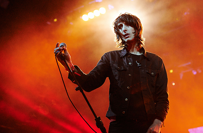 Festivals: Faris Badwan of The Horrors performs on day 3 of Green Man Festival