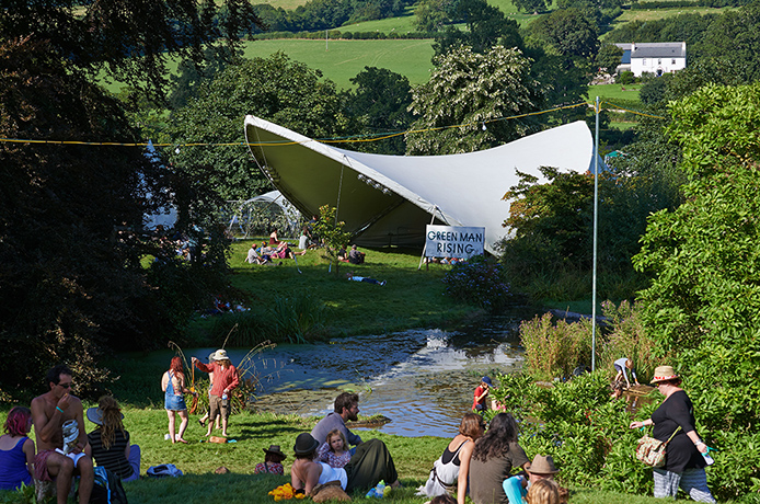 Festivals: Punters enjoy the sun on day two of the Green Man Festival
