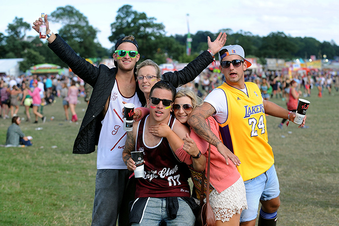 Festivals: Festival goers on day two of V Festival