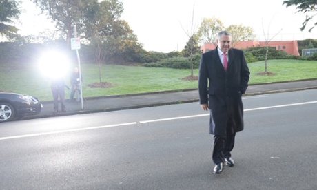 Shadow treasurer Joe Hockey joins Tony Abbott's media bus in Launceston on 15 August 2013.