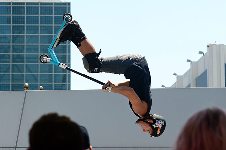 x games: Raymond Warner executes a 360 degree fli