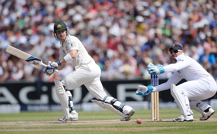 ashes 3rd test day 2: Brad Haddin scores some runs