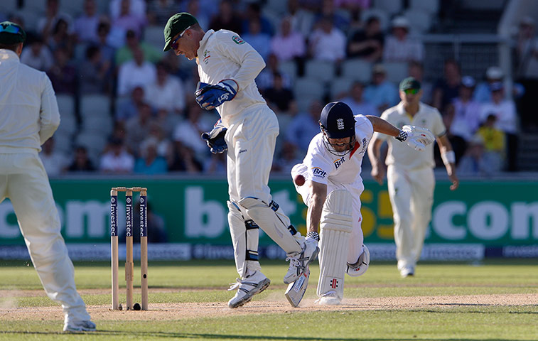 ashes 3rd test day 2: Alistair Cook narrowly avoids being run-out