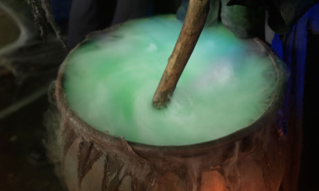 Steaming cauldron
