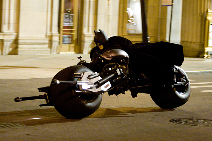 Batman: The batcycle in The Dark Knight, 2008 