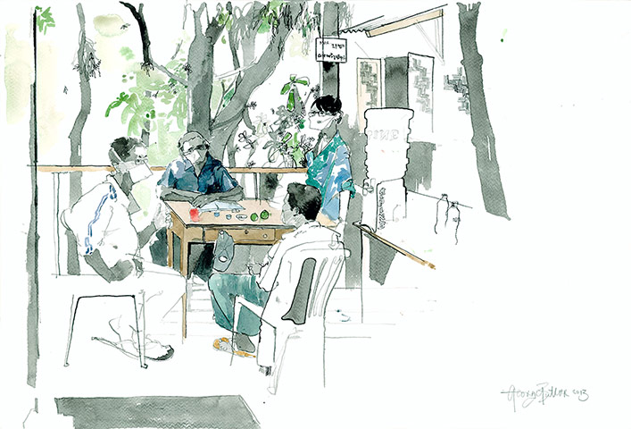 TB in Burma: MSF TB Symposium - George Butler artwork