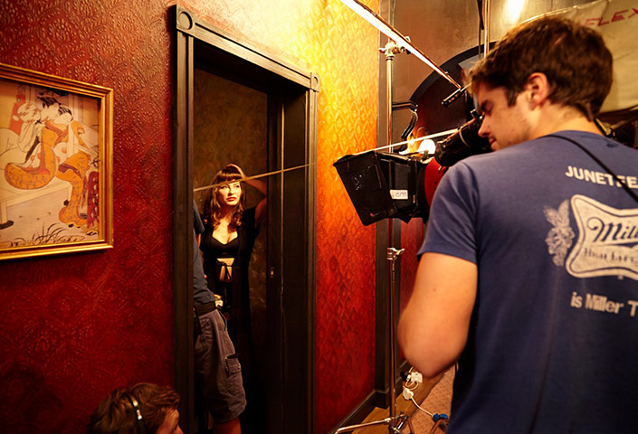 Beaconsfield: final year Cinematography student James Blann films actress Collette Cooper