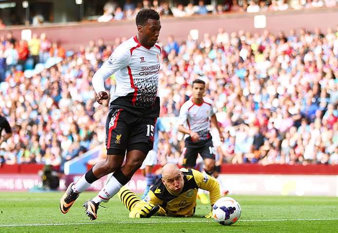 saturday round up 3: Daniel Sturridge rounds Villa keeper Brad Guzan to score