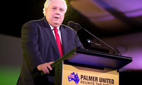 Clive Palmer speaks at the Palmer United party's campaign launch on the Sunshine Coast.