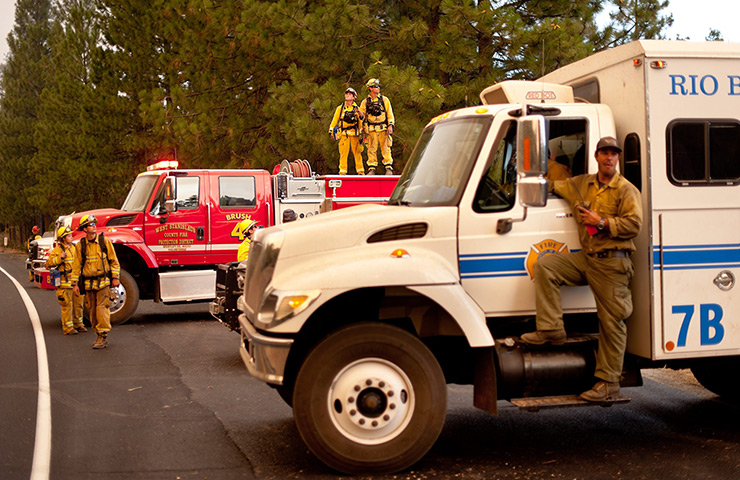 Wildfire update: Stanislaus County firefighters monitor the Rim Fire outside Yosemite Nation