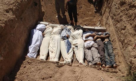 Bodies  buried in Damascus