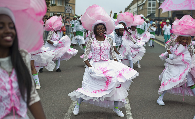 Notting Hill carnival: Performers take part in the parade