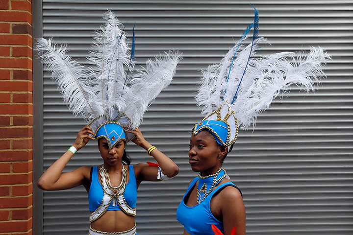 Notting Hill carnival: Performers prepare for the children's day parade 