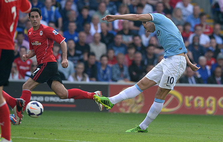 sport: Manchester City's Bosnian forward Edin Dzeko