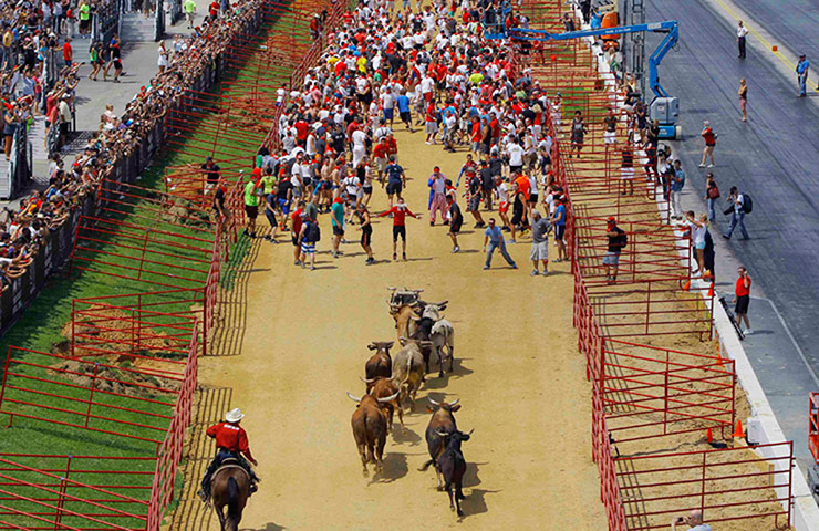 us bull run: Participants run in Great Bull Run in Petersburg