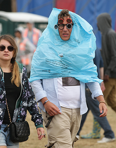 Reading festival: A festival prepared for the rain on Saturday at Reading Festival