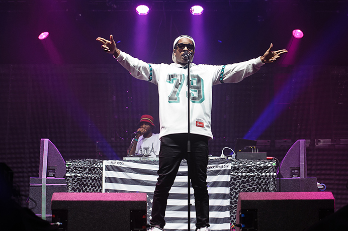 Reading festival: A$AP Rocky performs on stage on Friday at Reading festival