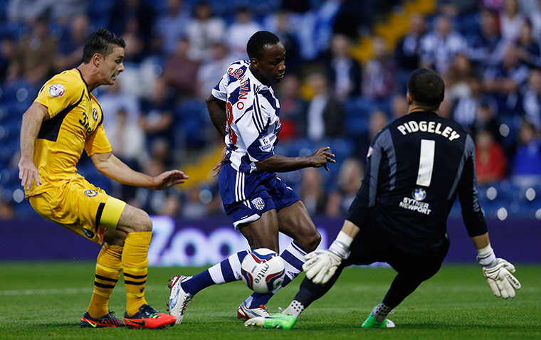 capital one cup: Saido Berahino scores the first goal for West Brom 