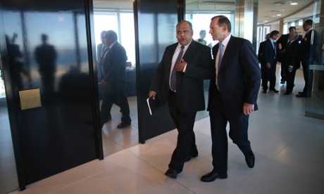 The Leader of the Opposition Tony Abbott with Noel Pearson in Sydney to sign the Jawun Empowered Communities compact this afternoon Wednesday 28th August 2013