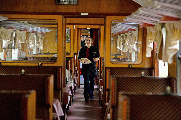 Highland Mainline: Rebecca Cameron works in the buffet car