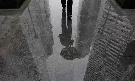 office worker pavement