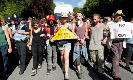 Climate and anti-fracking activists blocade site