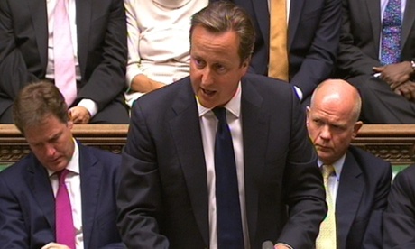 Prime Minister David Cameron speaks during a debate on Syria in the House of Commons, central London.