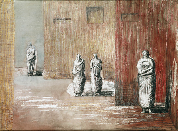 Moore / Bacon : Henry Moore, Four Figures in a Setting, 1948 