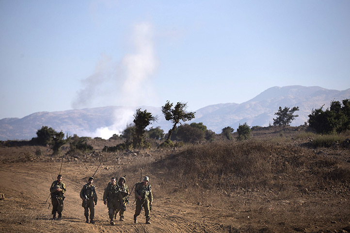Israel preparations: Israeli soldiers during a military exercise near the border with Syria, in 