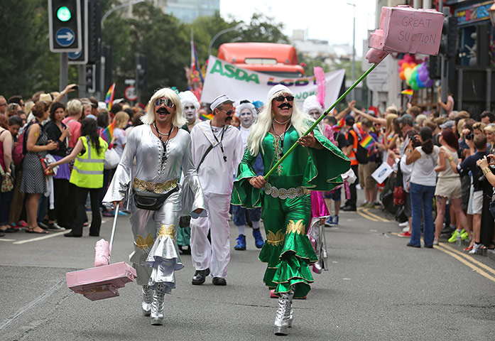 Brighton Pride: Freddie Mercury's Queen meets Abba's Dancing Queen
