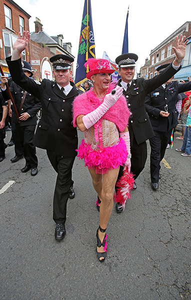 Brighton Pride: Police and revellers take part in the Parade