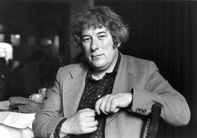 Seamus Heaney: Seamus Heaney, in an undated photograph