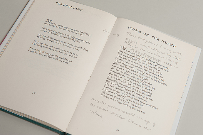 Seamus Heaney: Seamus Heaney's annotated copy of Death of a Naturalist